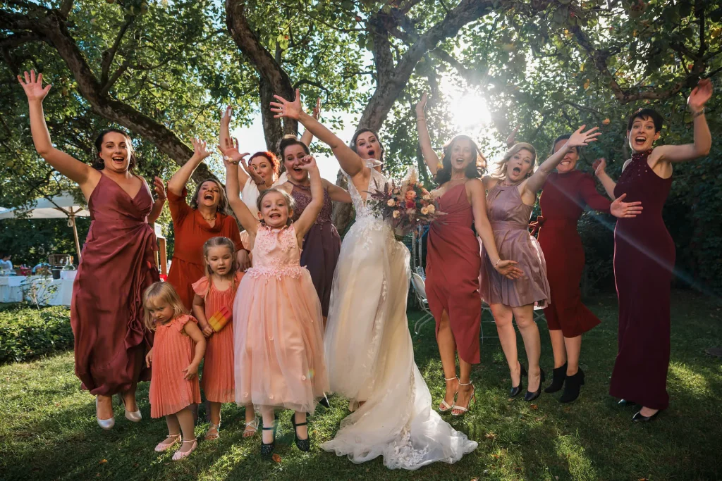 Gruppenbilder auf Hochzeit