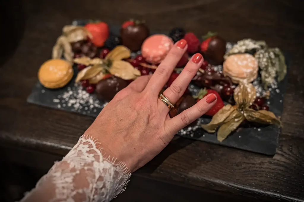 Dessert Platte auf Hochzeit