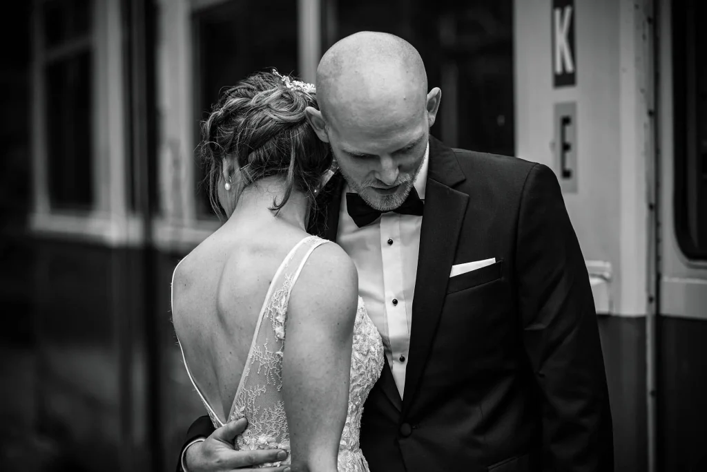 Schwarz Weiß Fotos von Hochzeit