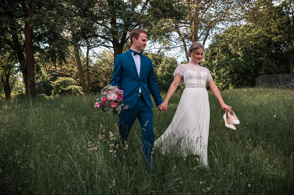 Bilder vom Hochzeitspaar, an der Theresienwiese